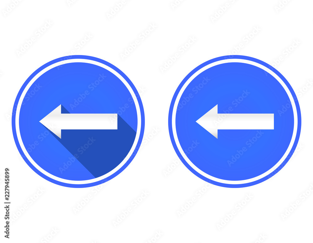 Left arrow flat icon, arrow button Left arrow flat icon, arrow button