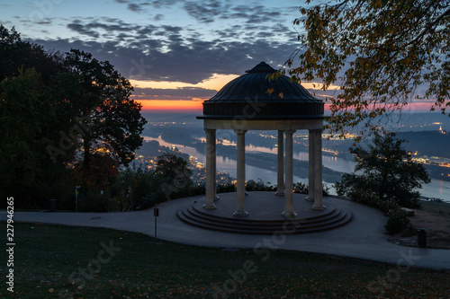 Amazing sunrise in Rudesheim am Rhein, Germany