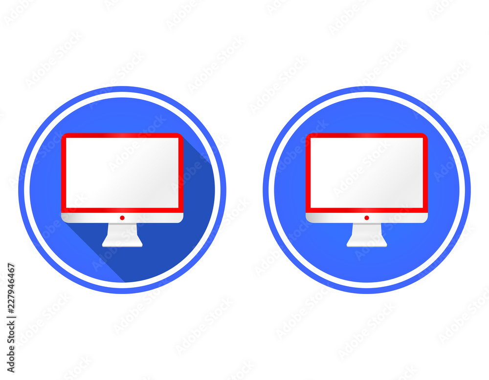 Monitor screen Flat icon Monitor screen Flat icon
