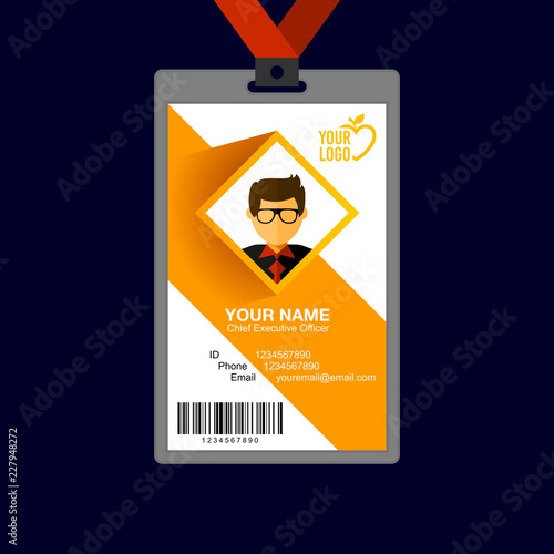 Identity card design template.