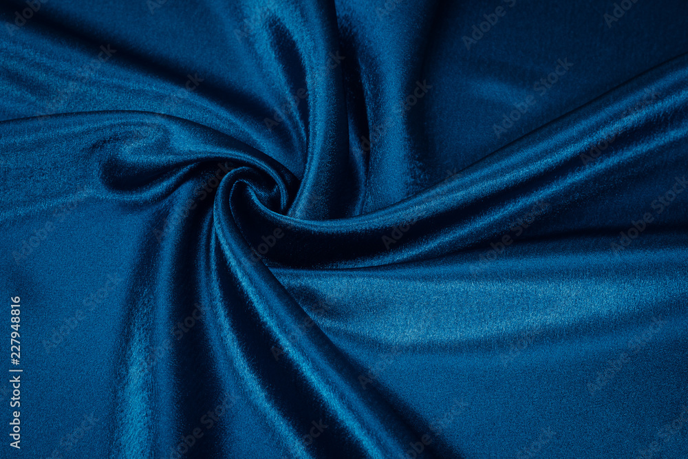 Fototapeta premium Crepe fabric satin blue
