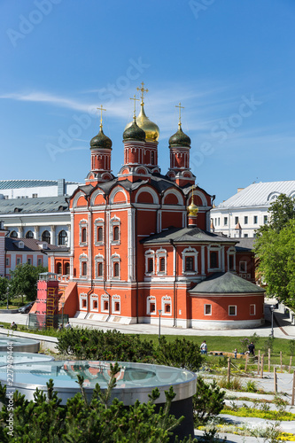 Old Church  in the park Zaryadye on Kotelnicheskaya Embankment, Moscow, Russia.