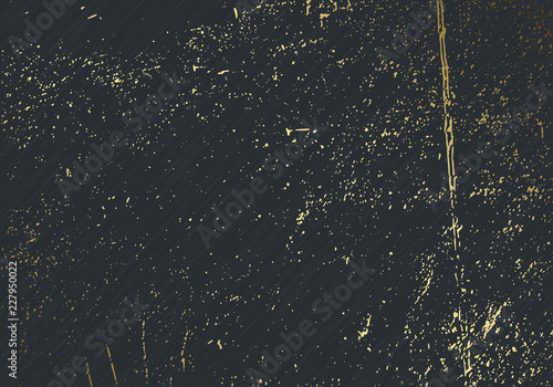 Subtle dark grey vector texture overlay. Abstract gold splattered glamour background. Dotted grain golden grunge backdrop. Festive christmas luxury backdrop