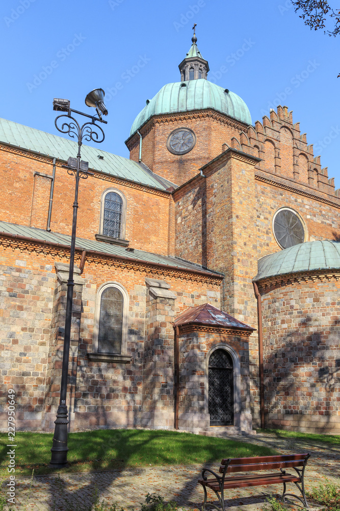 Plock Cathedral of  Blessed Virgin Mary, a Roman Catholic church in Poland,  Romanesque architecture. It is oldest  historical monument in city, which contains a number of tombs of Polish monarchs