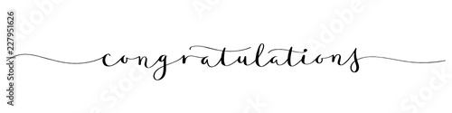 CONGRATULATIONS brush calligraphy banner