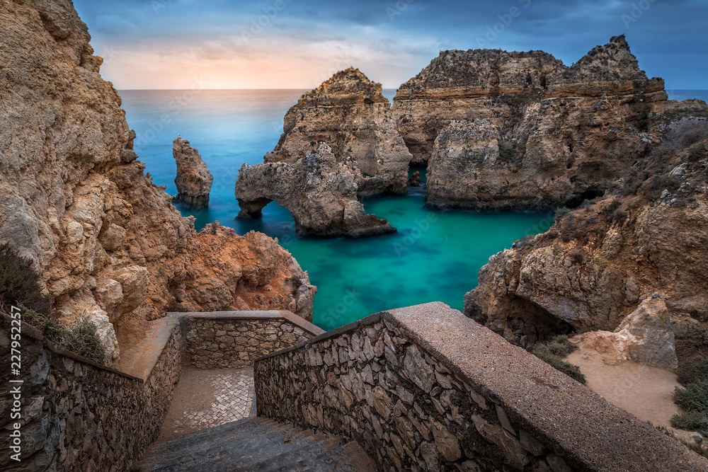 Fototapeta premium sunset on the turquoise beach
