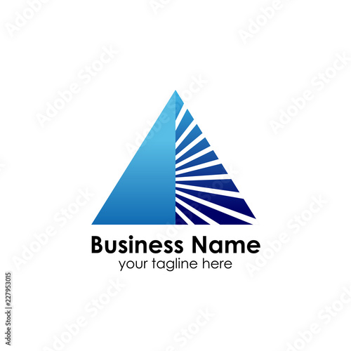business pyramid logo design template. business marketing and finance logo design