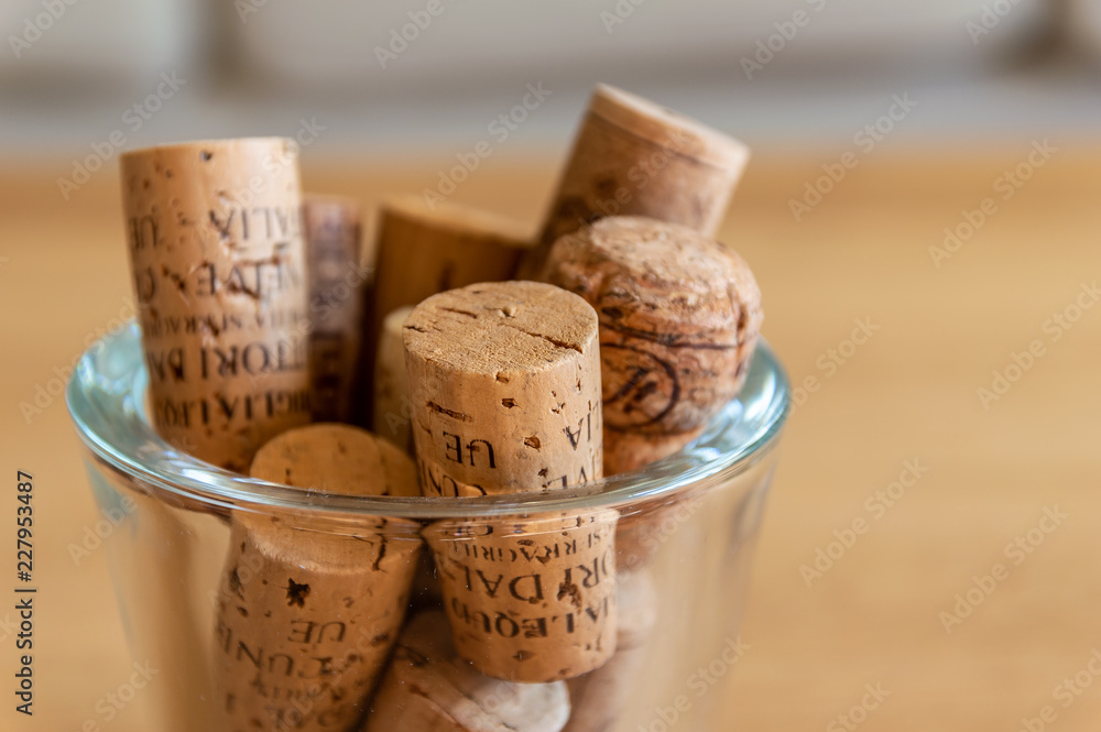 wine corks on the table