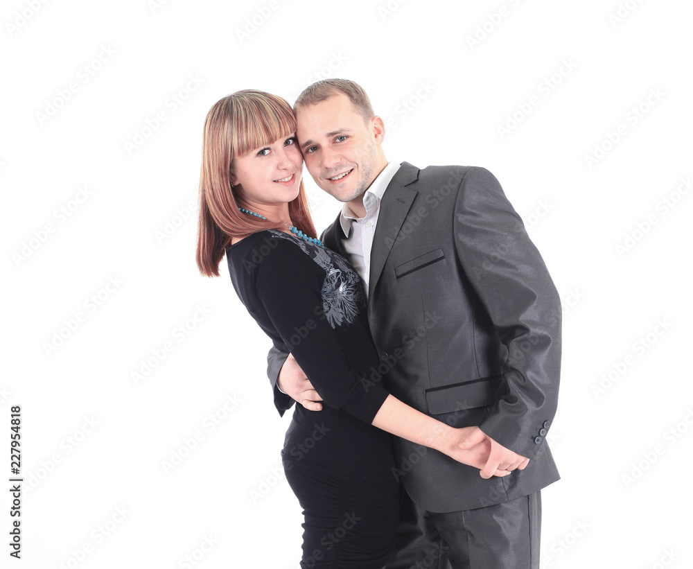 portrait of a beautiful young couple.isolated on white portrait of a beautiful young couple.isolated on white