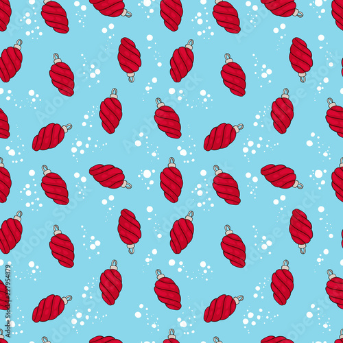 Christmas vector seamless pattern. Perfect for  wrapping paper, scrapbook paper.
