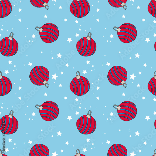 Christmas vector seamless pattern. Perfect for  wrapping paper, scrapbook paper.