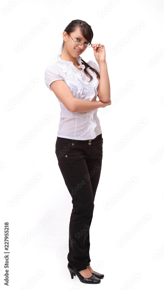 closeup. portrait of a successful young business woman closeup. portrait of a successful young business woman