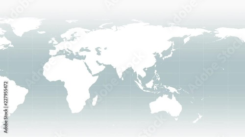 Wallpaper Mural Looped white worldmap on grey background gradient with white meridians scrolls from left to right  Torontodigital.ca