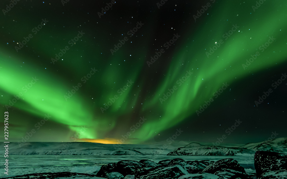 Stunning Aurora Borealis, Kleifarvatn, Iceland