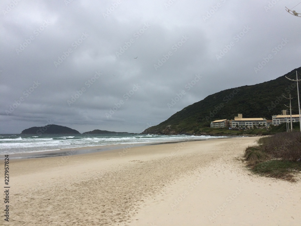 beach, sea and mountains.