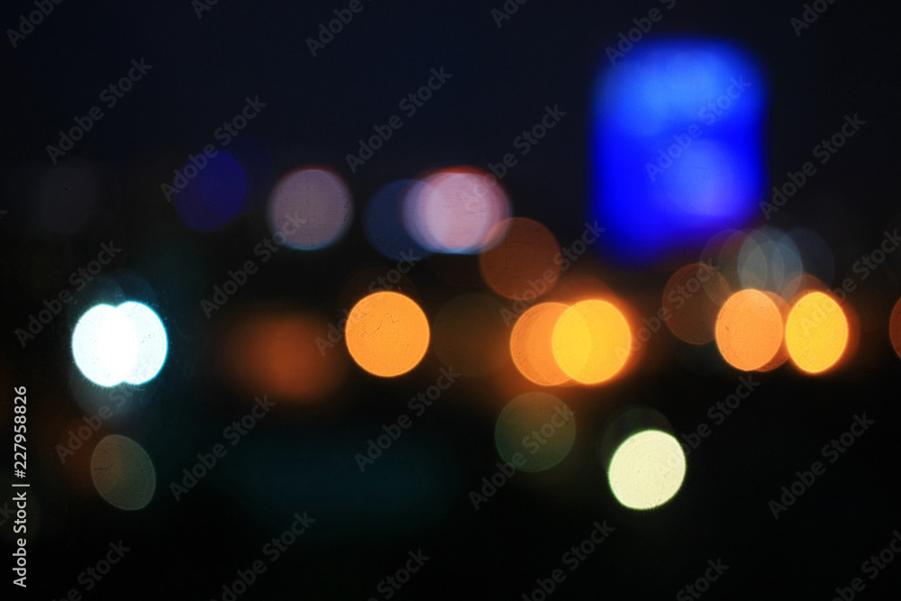Blurry lights of the night city Blurry lights of the night city