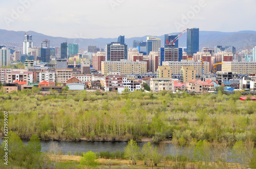 Ulaanbaatar - panorama of the capital city of Mongolia 
 #227959007
