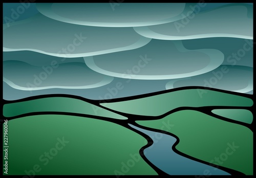 Stormy afternoon on the moors
