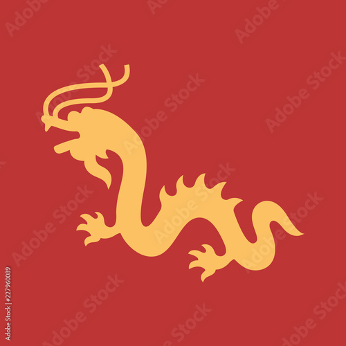 Silhouette icon dragon