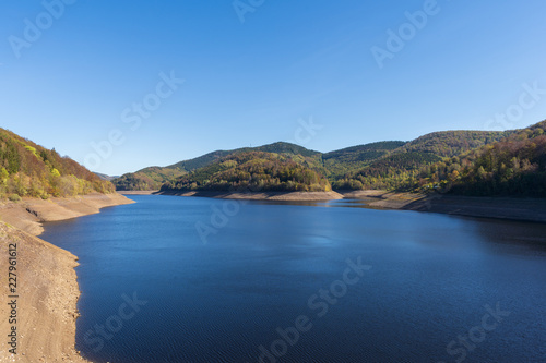 Oderstausee Odertalsperre reservoir in National Park Harz Germany © sergklein
