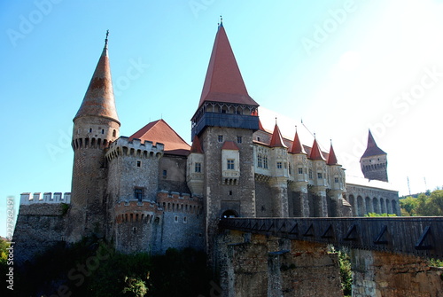An entrance into Corvin Castle in Romania