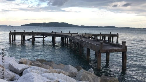 Old concrete pier. 