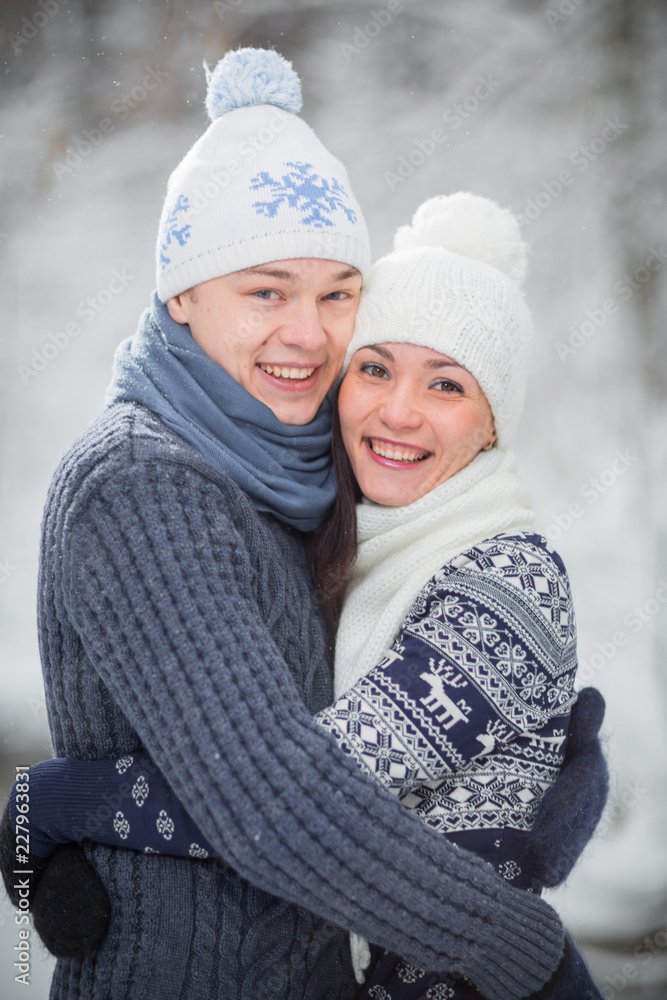 Fototapeta premium Winter lovestory in Valentine's day