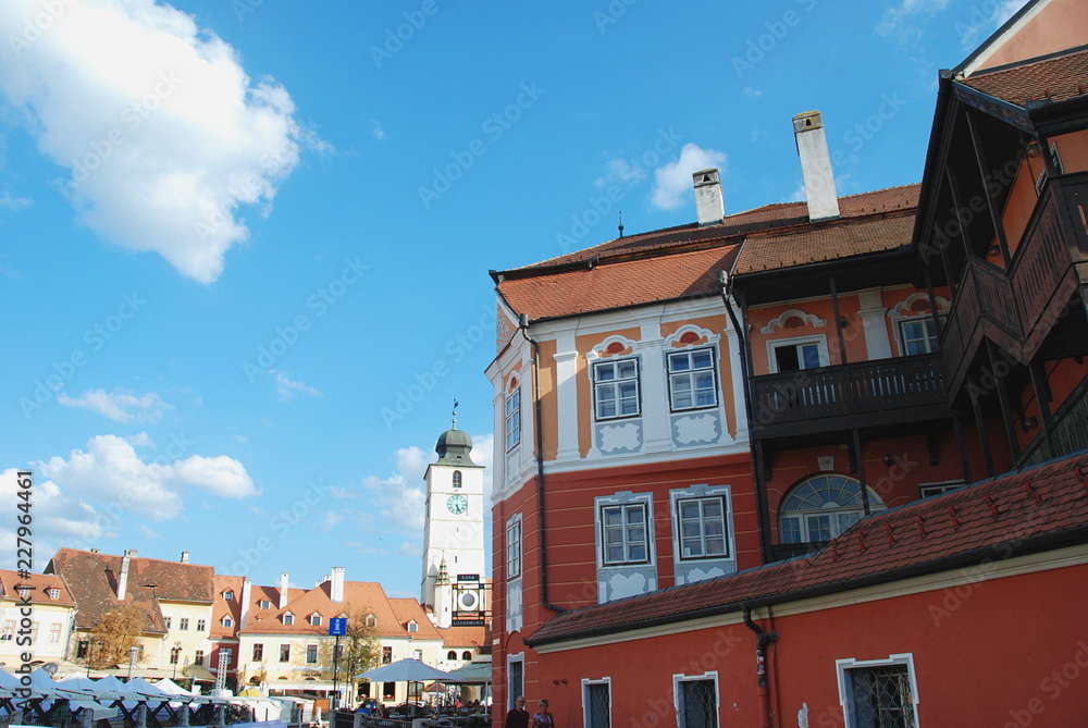 Casa Luxemburg and The Small Square of Sibiu, Romania