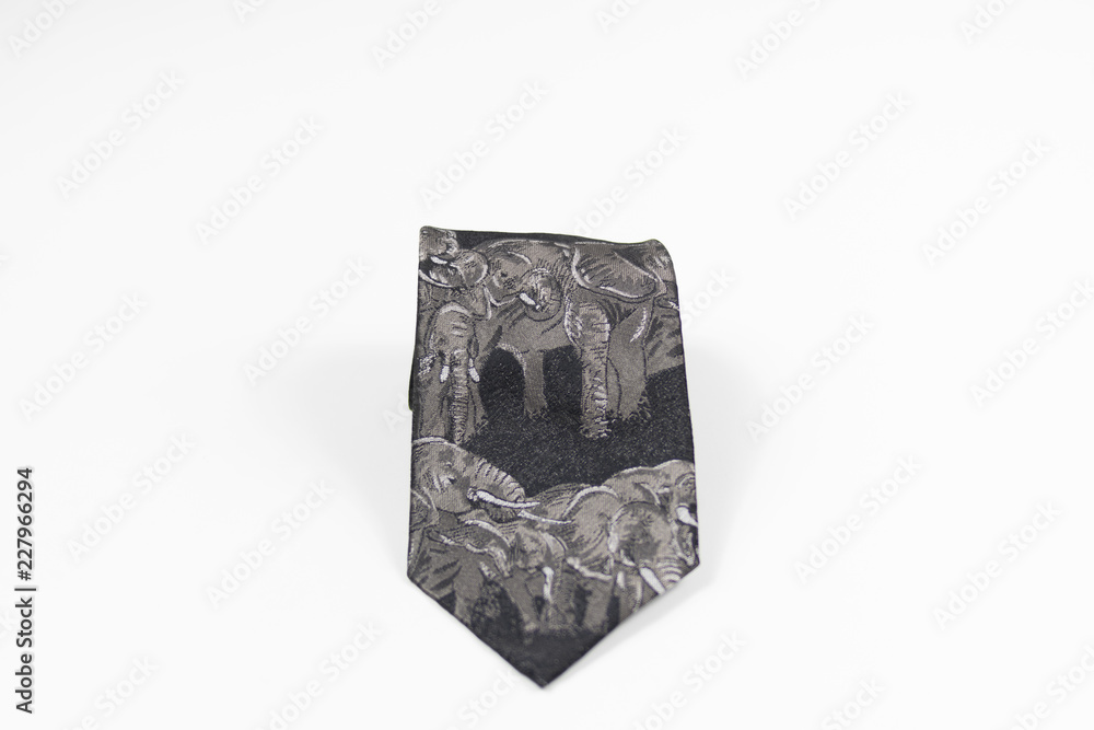 Necktie with elephants