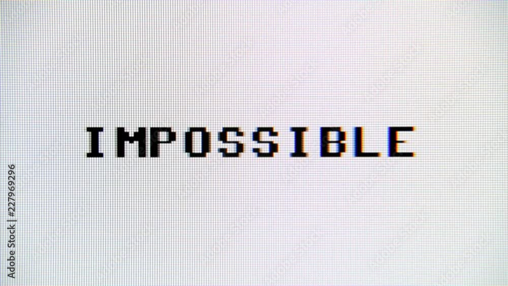 Typing the word Impossible, deleting it and writing Possible instead, on a computer monitor. Macro detail shot.
Typing the word Impossible, deleting it and writing Possible instead, on a computer monitor. Macro detail shot.