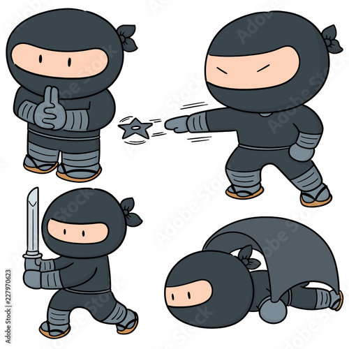 vector set of ninja