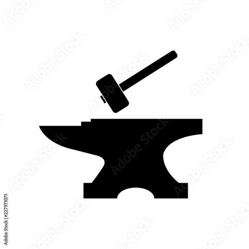 Anvil icon, logo on white background