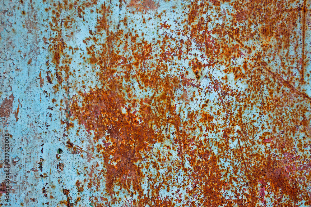 Fototapeta premium Rusty blue and red metal texture
