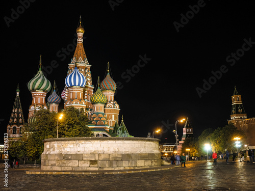 Moscow, Russia - October, , 2018: Red Square in Moscow at night