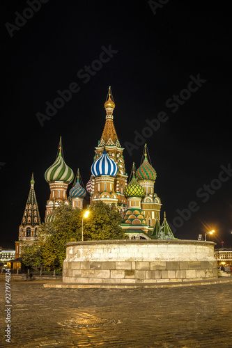 Moscow, Russia - October, , 2018: Red Square in Moscow at night