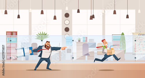 Dismissed, Loss Job. Vector Illustration.