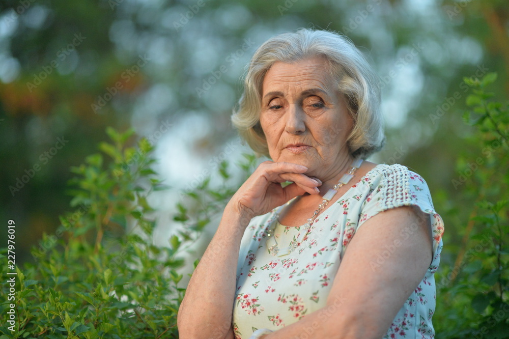 Portrait of a beautiful sad senior woman Portrait of a beautiful sad senior woman