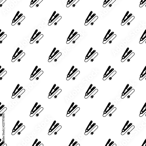 Hair straightener pattern vector seamless repeating for any web design