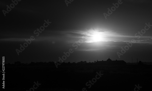 Sunset in Black and White