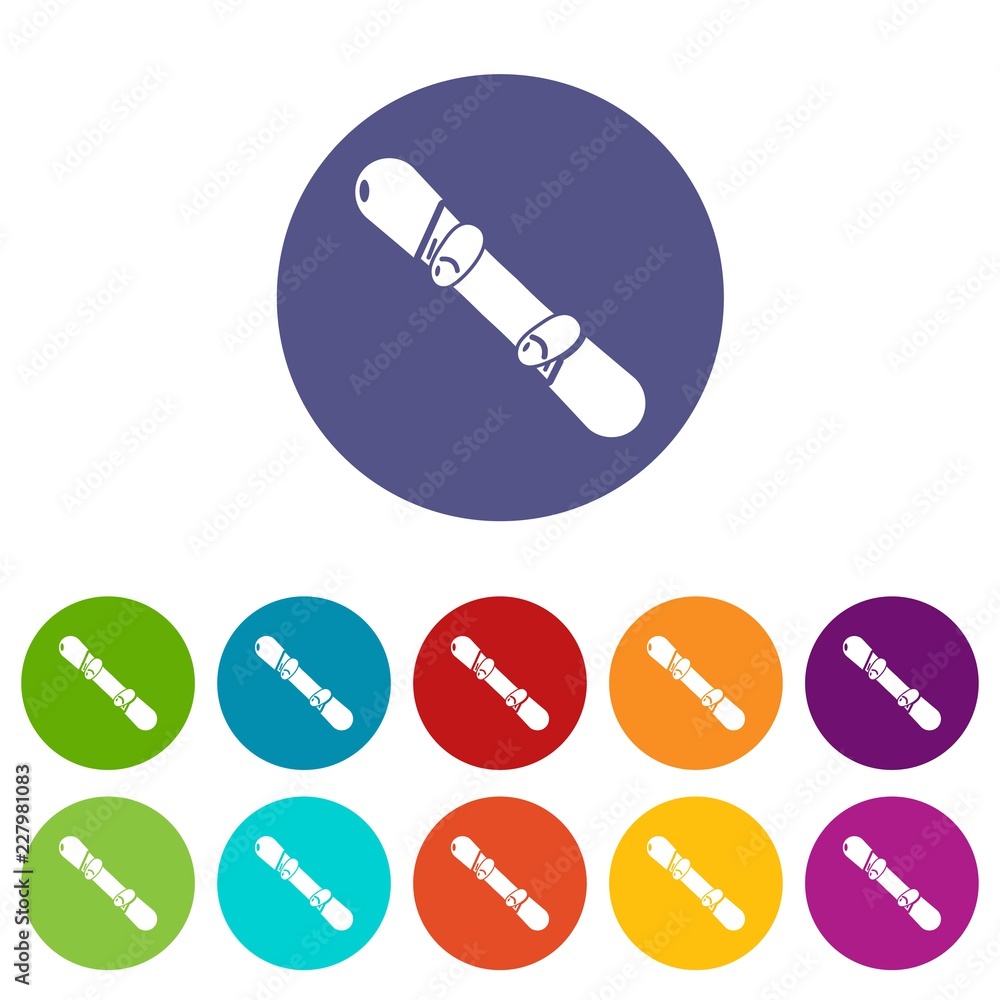 Snowboard icon. Simple illustration of snowboard vector icon for web Snowboard icon. Simple illustration of snowboard vector icon for web
