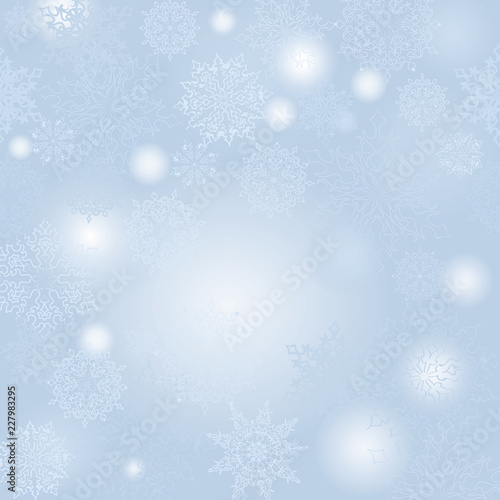 Christmas snowfall background. Winter holiday snow blur pattern