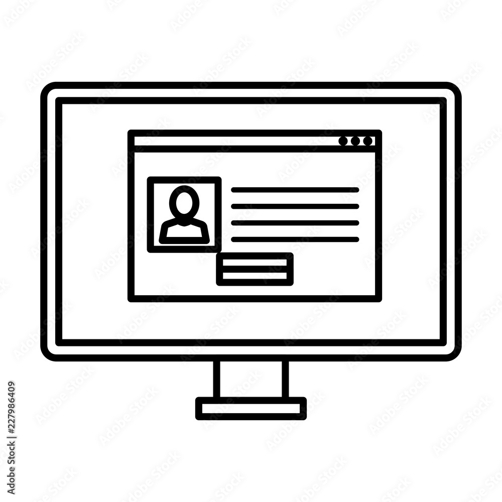 computer with social media acount computer with social media acount