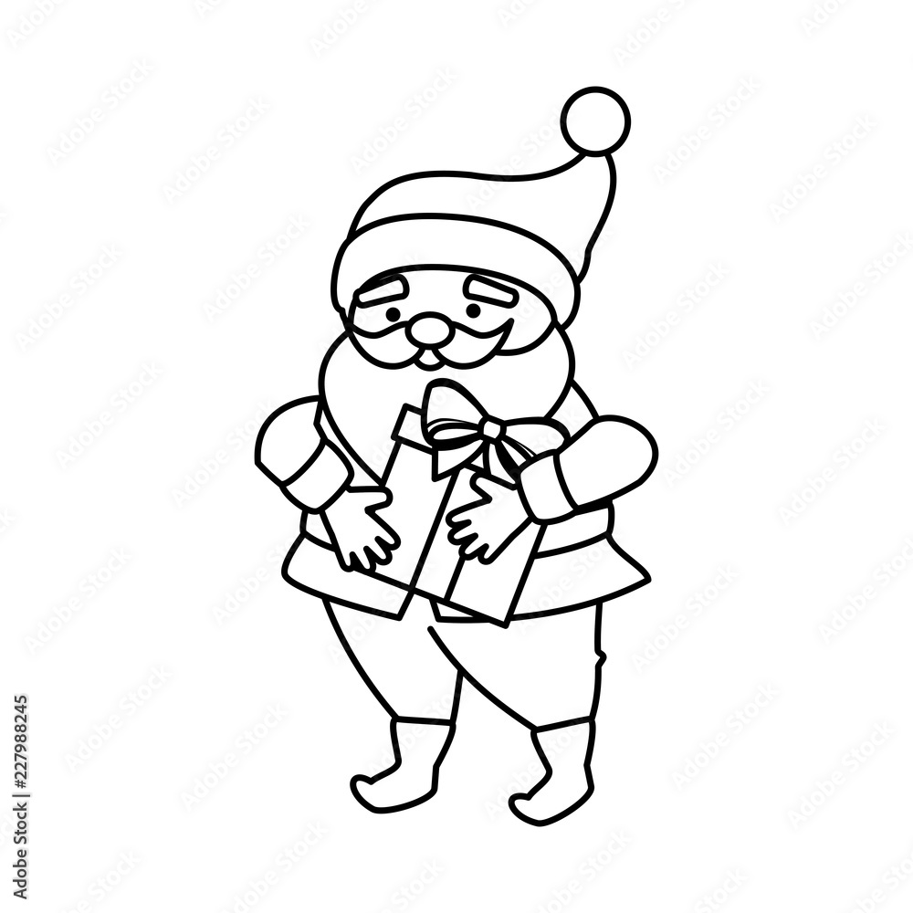 cute santa claus character with gift cute santa claus character with gift
