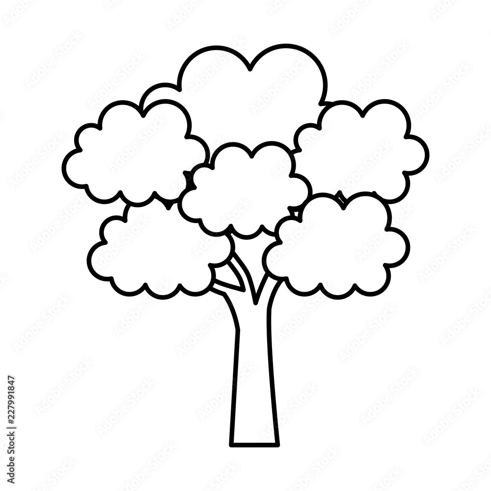 tree plant isolated icon