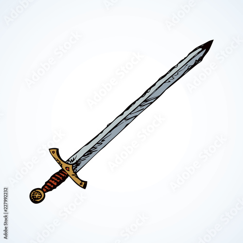 Old Epee. Vector drawing