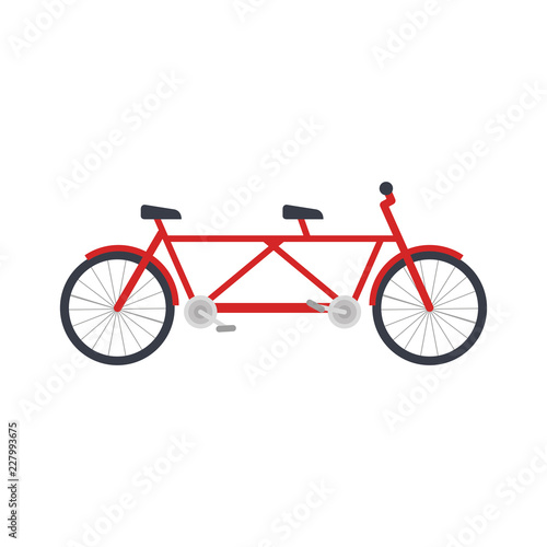 tandem bicycle vehicle icon