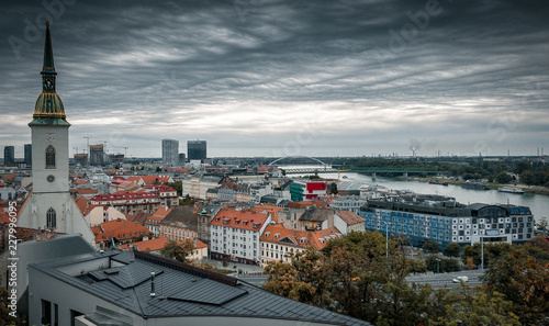 Panoramic view over Bratislava