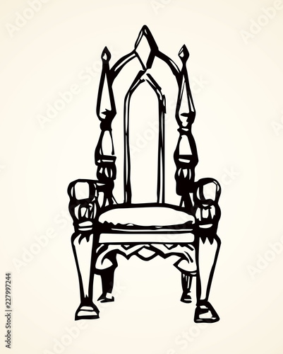 Throne. Vector drawing