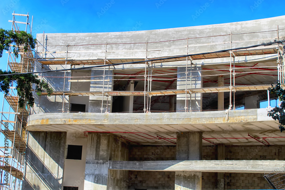 Fototapeta premium Building under construction. Building object. Construction site