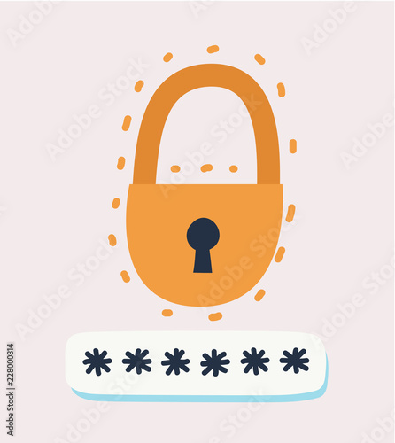 Security symbol, lock sign.